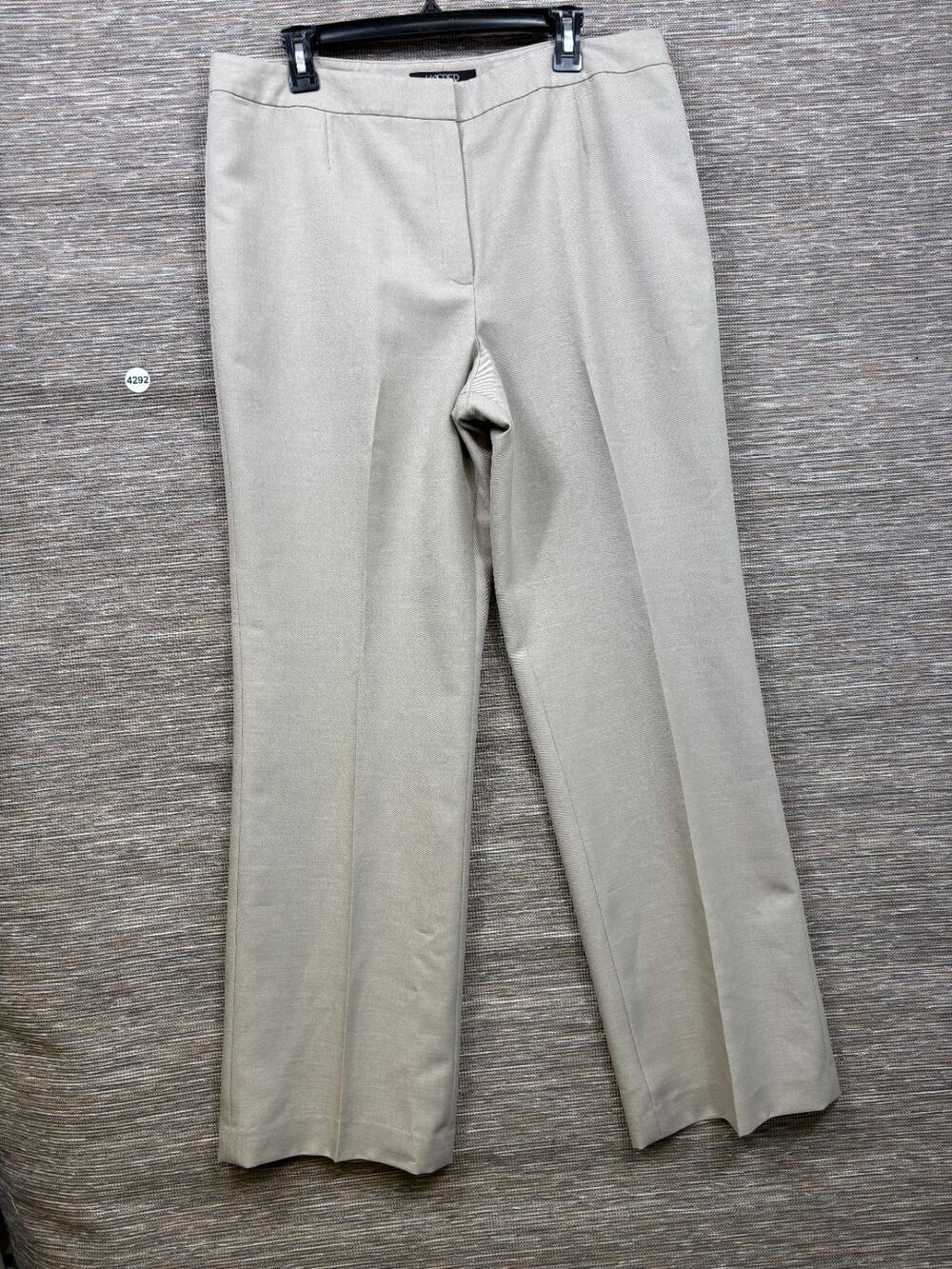Kasper Separates Dress Pants Womens Size 14 Beige High-Rise Casual Career